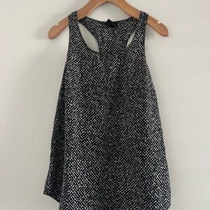 Y2K Mossimo Black and White Silky Top Sz XS